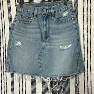 Levi’s Distressed Denim Skirt